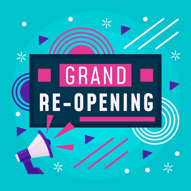 Free Vector | Grand Re-opening Wallpaper Design