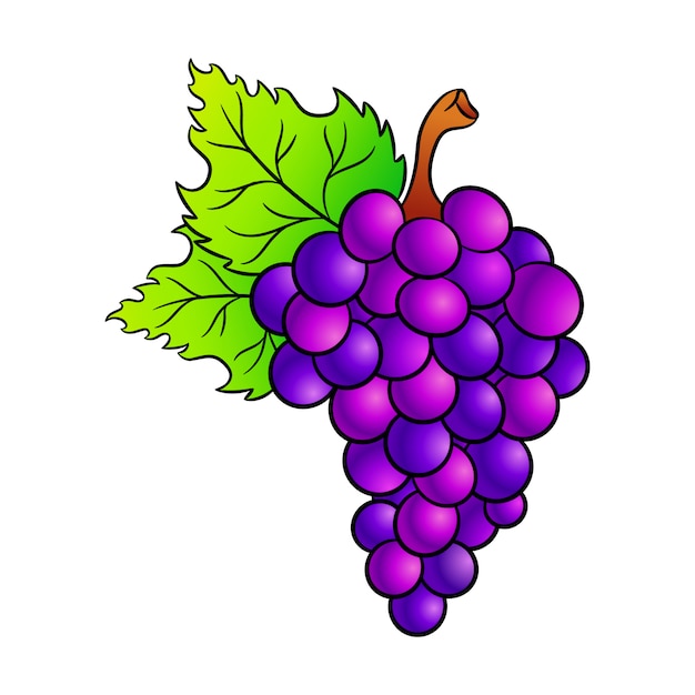 Premium Vector | Grapes cartoon icon.