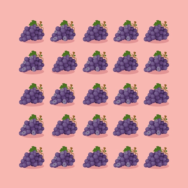 Premium Vector | Grapes pattern