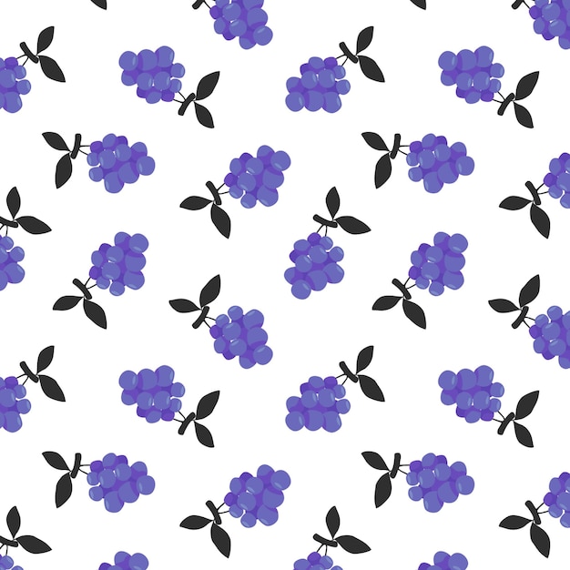 Premium Vector | Grapes seamless pattern background