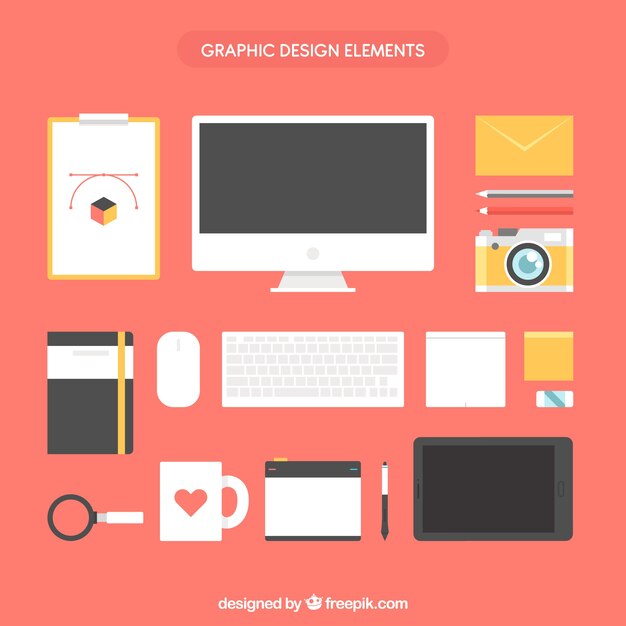 Free Vector | Graphic Design Elements Collection In Flat Style