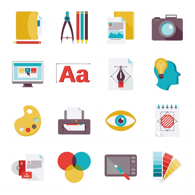 Premium Vector Graphic Design Icons Flat