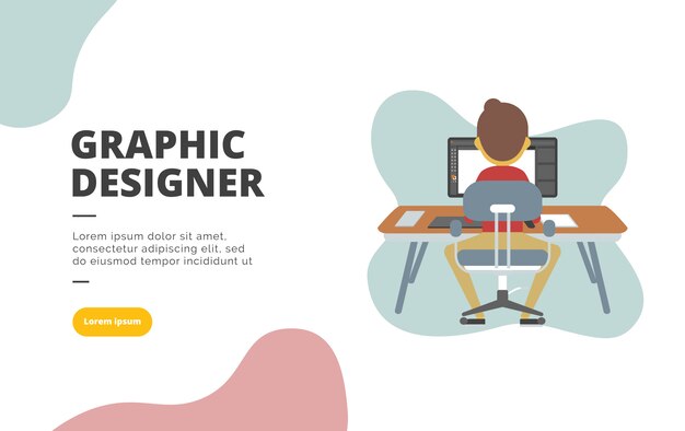 Download Free Graphic Designer Flat Design Banner Illustration Premium Vector Use our free logo maker to create a logo and build your brand. Put your logo on business cards, promotional products, or your website for brand visibility.