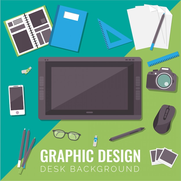 Premium Vector | Graphic designer objects