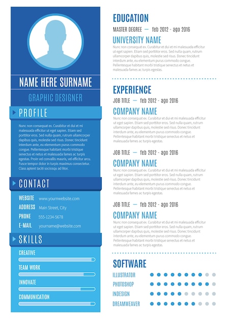 graphic designer resume template psd free download