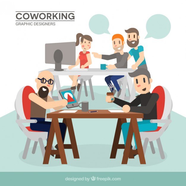 Graphic designers coworking