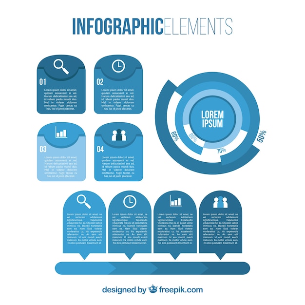 Free Vector Graphics And Blue Infographics