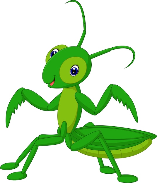 Premium Vector | Grasshopper cartoon