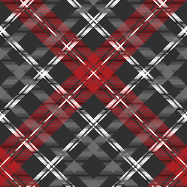 Premium Vector | Gray plaid fabric texture seamless pattern