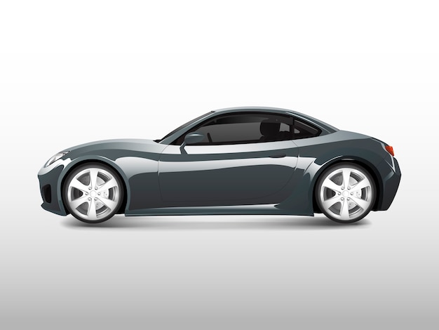 Free Vector | Gray sports car isolated on white vector