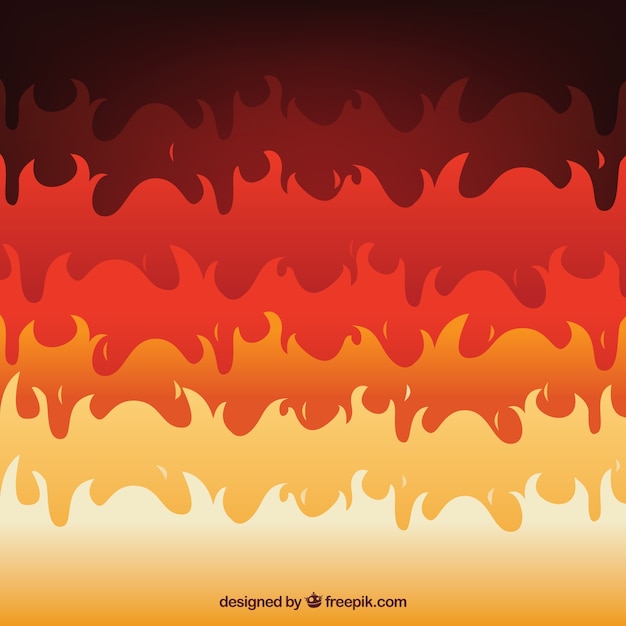 Great background of flat flames Free Vector
