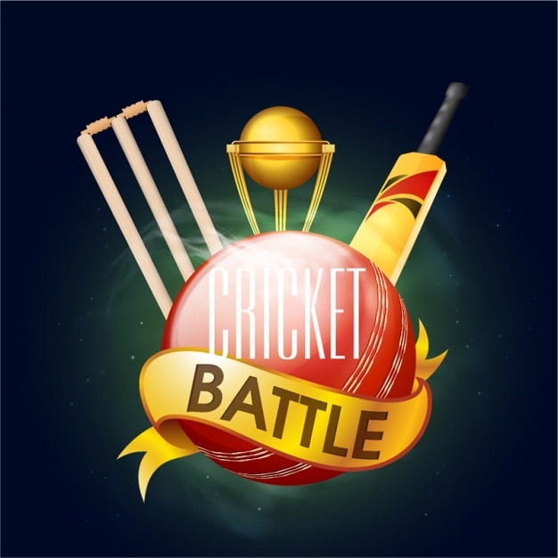 Premium Vector | Great background with cricket elements