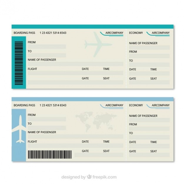 Free Vector Great boarding pass template