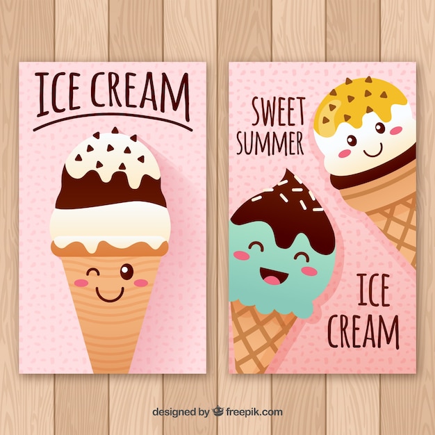 Great cards with ice cream cones