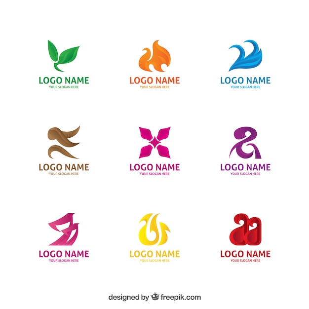 Great collection of logos with fantastic designs | Free Vector