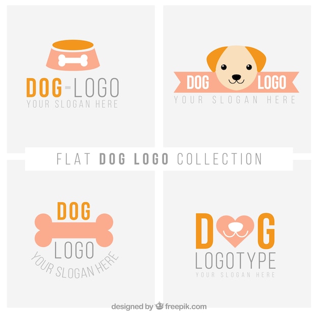 Download Free Download This Free Vector Great Dog Logos In Pastel Colors Use our free logo maker to create a logo and build your brand. Put your logo on business cards, promotional products, or your website for brand visibility.