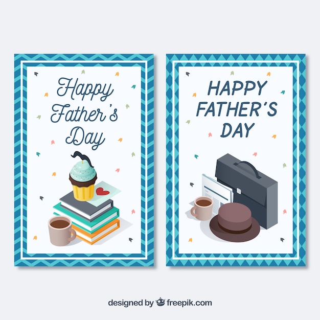 Great father\'s day cards with decorative\
items