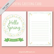 Free Vector Great Greeting Card For Spring