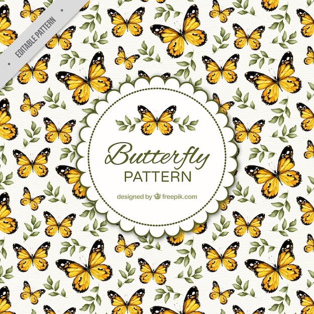 Great pattern of yellow butterflies