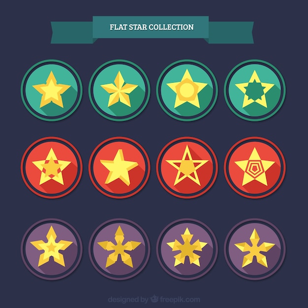 Great set of stars with different designs | Free Vector