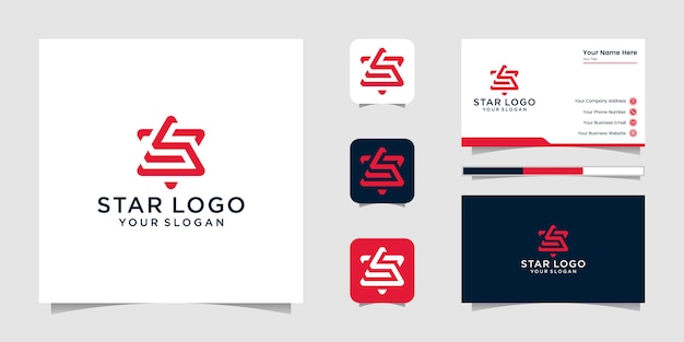 Download Free Great Star Logo And Business Card Design Premium Vector Use our free logo maker to create a logo and build your brand. Put your logo on business cards, promotional products, or your website for brand visibility.