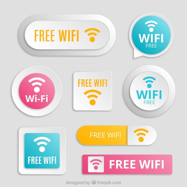 Download Free Great Wifi Button Set Free Vector Use our free logo maker to create a logo and build your brand. Put your logo on business cards, promotional products, or your website for brand visibility.