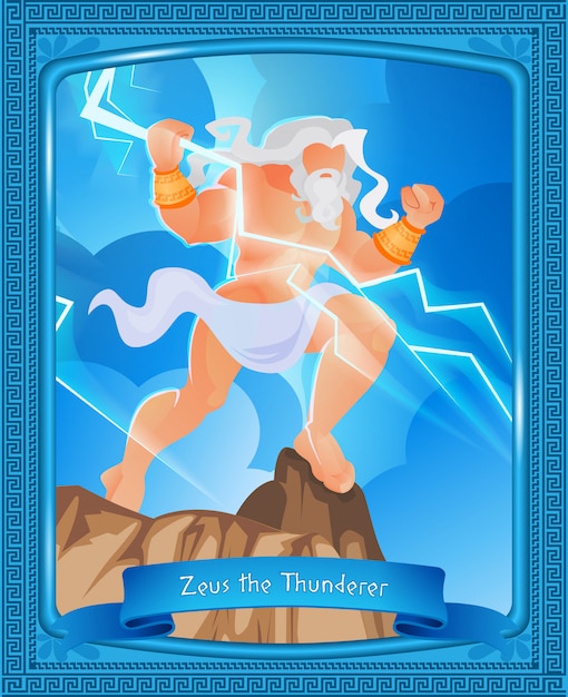 premium-vector-greek-mythology-is-written-zeus-the-thunderer