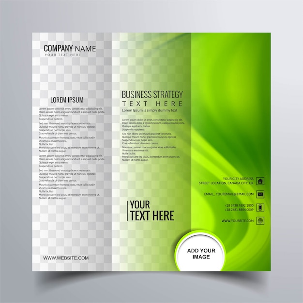 Free Vector | Green abstract brochure