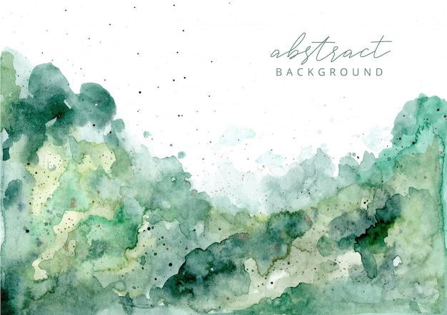 Download Green abstract watercolor texture background Vector ...