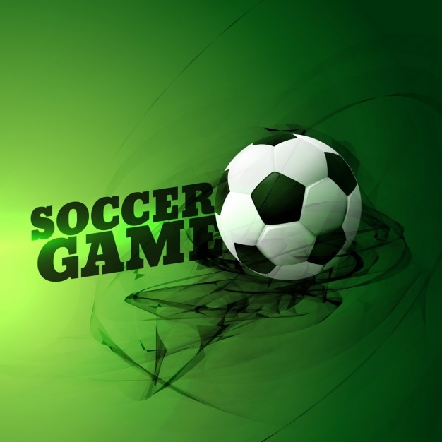 Green background about soccer