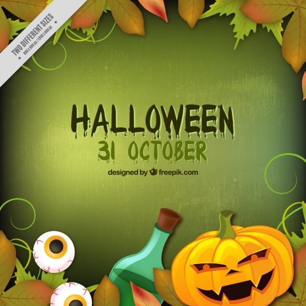 Free Vector | Green background for halloween