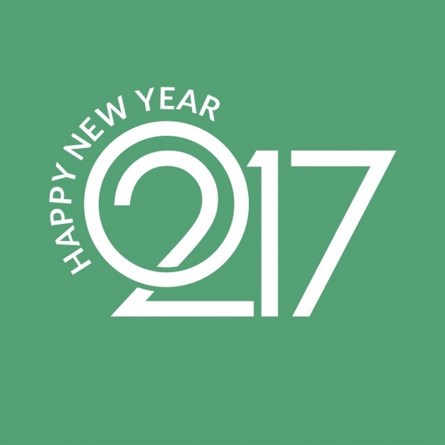 Free Vector | Green background of happy new year