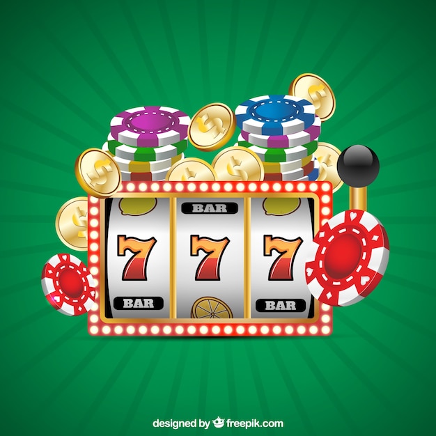 Green background with casino games | Free Vector