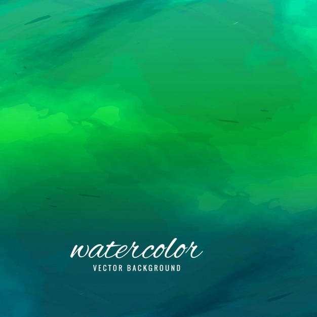 Download Free Vector | Green background with watercolor texture