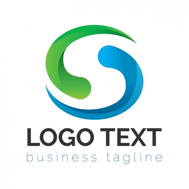Green and blue corporative logo | Free Vector