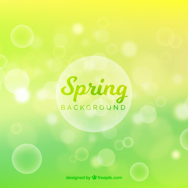 Free Vector Green Blurred Spring Background
