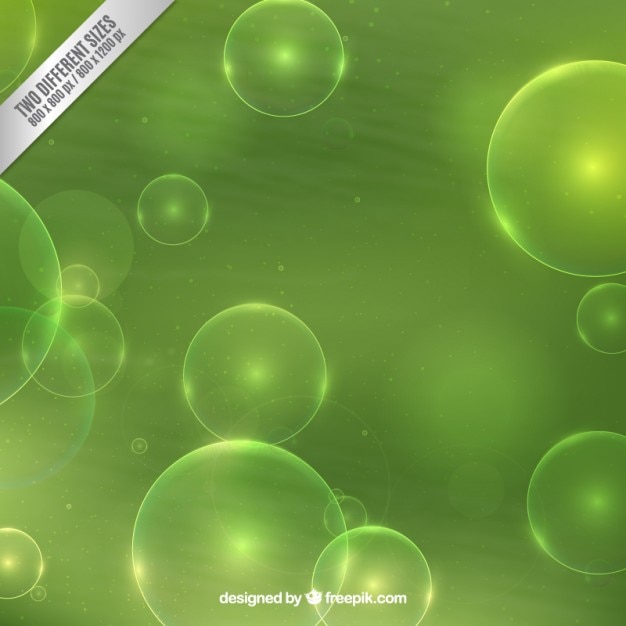 Green bubbles background | Free Vector