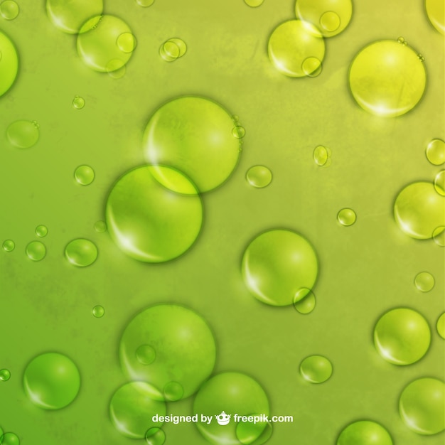 Free Vector | Green bubbles background