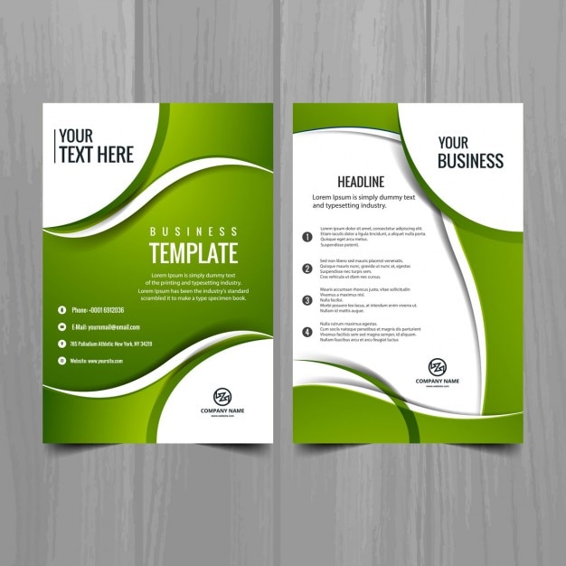 Free Vector | Green business brochure