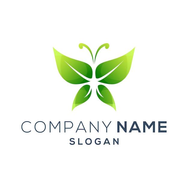 Premium Vector | Green butterfly logo