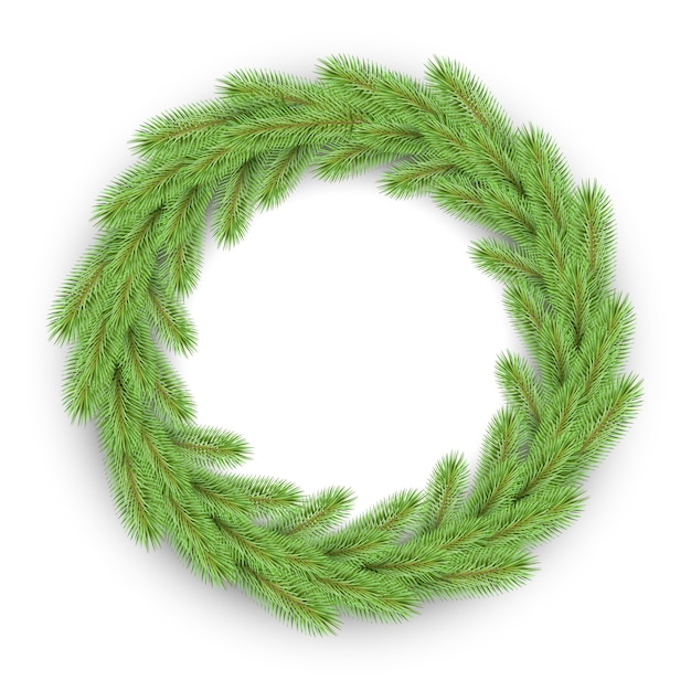 Download Premium Vector | Green christmas wreath