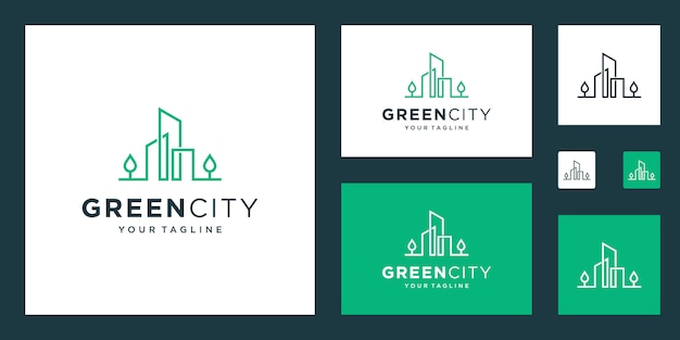 Download Free Green City Logo Design Template Building Minimalist Outline Use our free logo maker to create a logo and build your brand. Put your logo on business cards, promotional products, or your website for brand visibility.