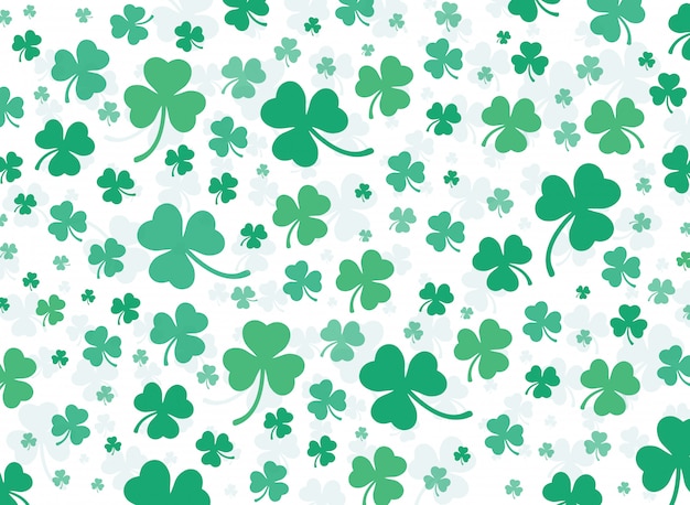 Premium Vector | Green clover leaf background vector