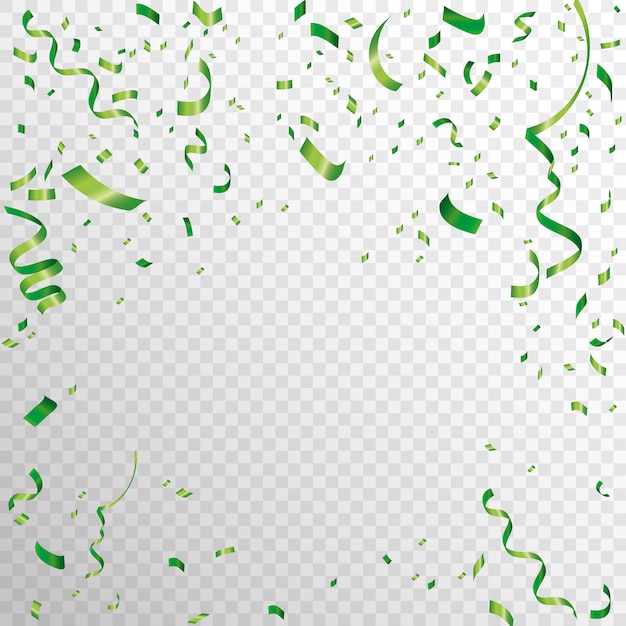 Green confetti | Premium Vector