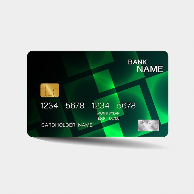 Premium Vector | Green credit card
