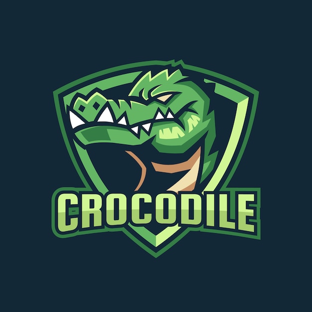 Premium Vector | Green crocodile sport logo design