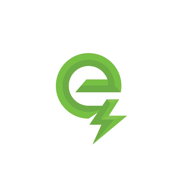 Download Free Green E Letter With Electric Bolt Logo Premium Vector Use our free logo maker to create a logo and build your brand. Put your logo on business cards, promotional products, or your website for brand visibility.