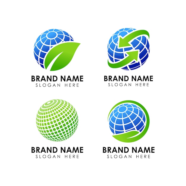 Download Free Green Earth Logo Design Template Premium Vector Use our free logo maker to create a logo and build your brand. Put your logo on business cards, promotional products, or your website for brand visibility.