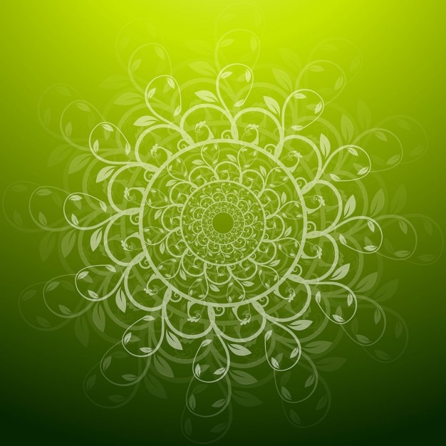 Download Free Vector | Green floral background