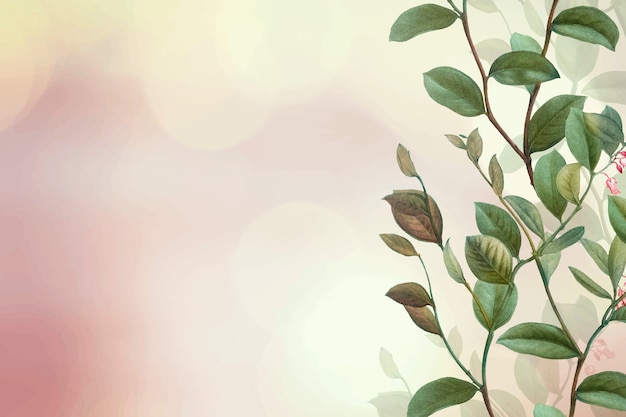 Green floral background | Free Vector